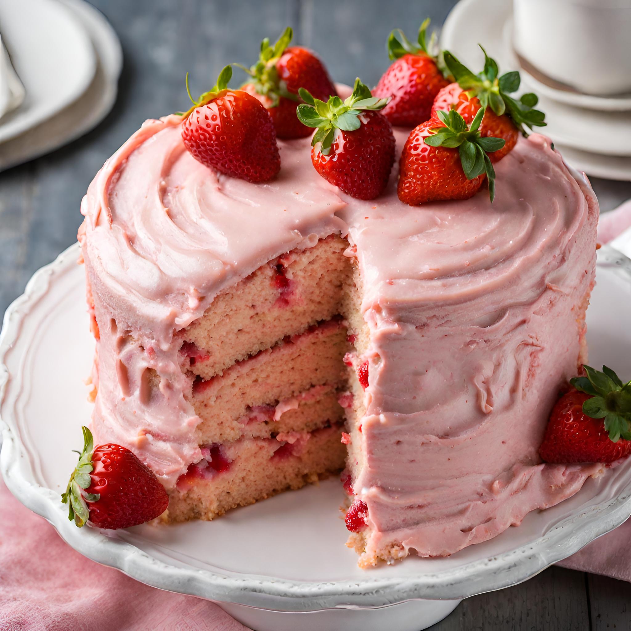 Strawberry Cake From Scratch Recipes Smile