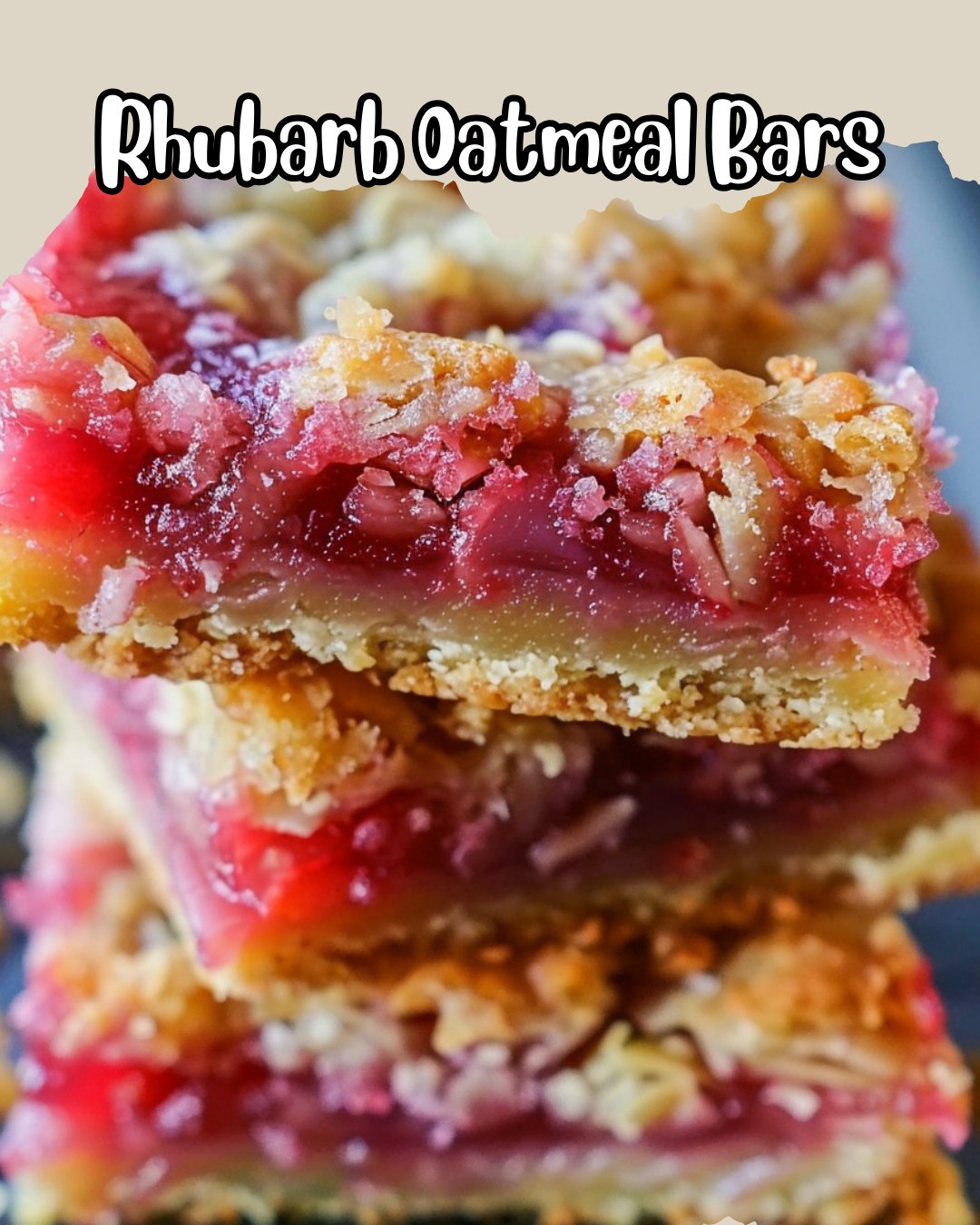 Rhubarb Oatmeal Bars - Recipes Smile