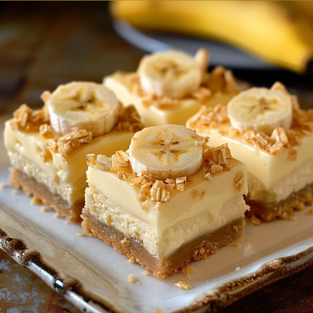 Banana Pudding Cheesecake Bars Recipes Smile