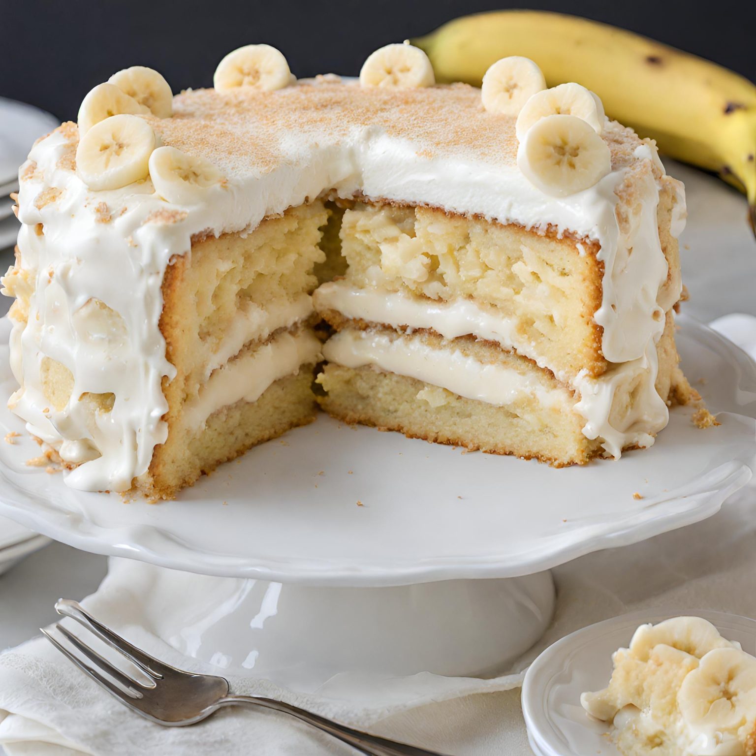 Banana Pudding Cake - Recipes Smile