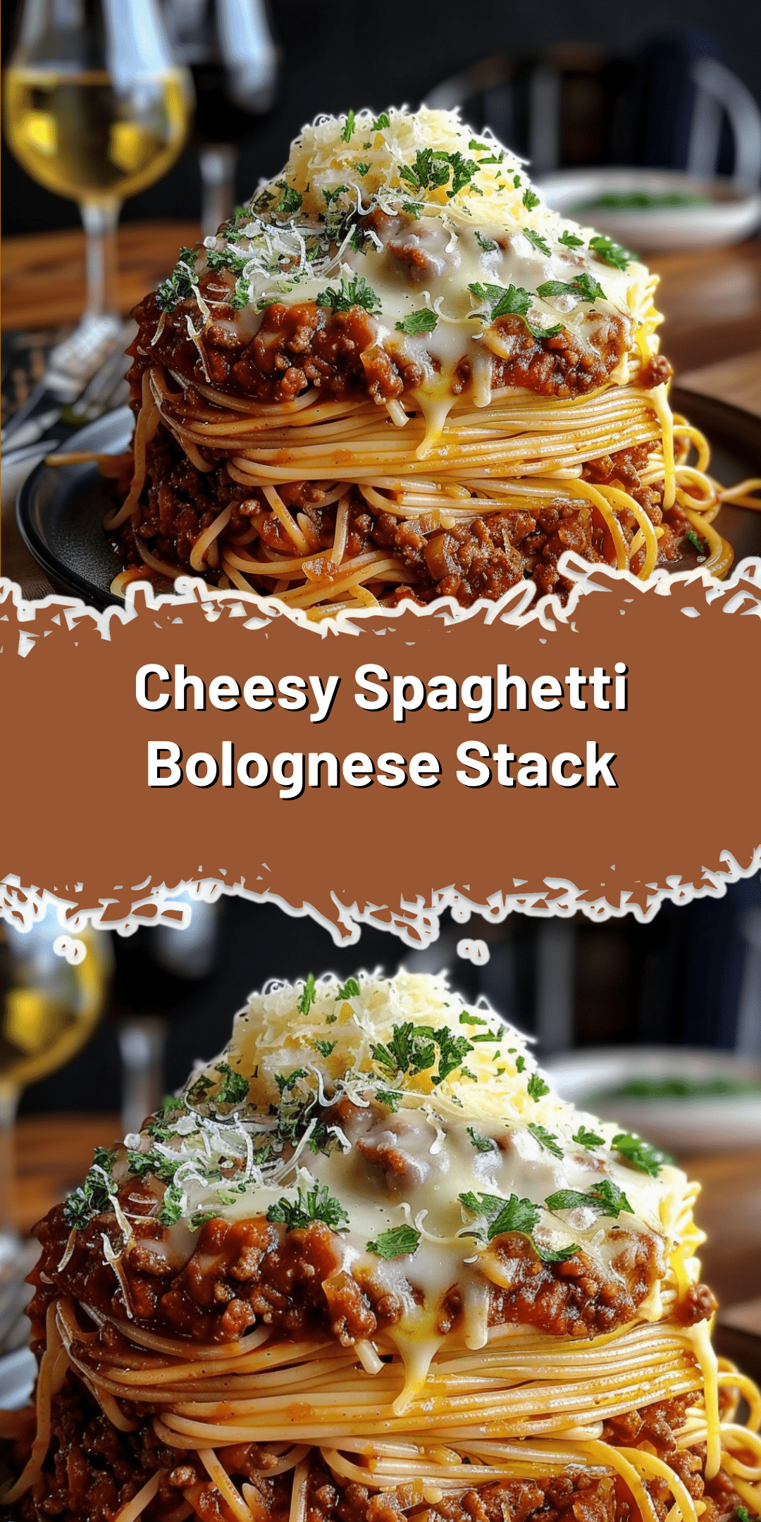 Spaghetti Stack Cheesy Spaghetti Bolognese Stack - Recipes Smile