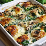 Chicken Spinach And Mushroom Low Carb Oven Dish - Recipes Smile