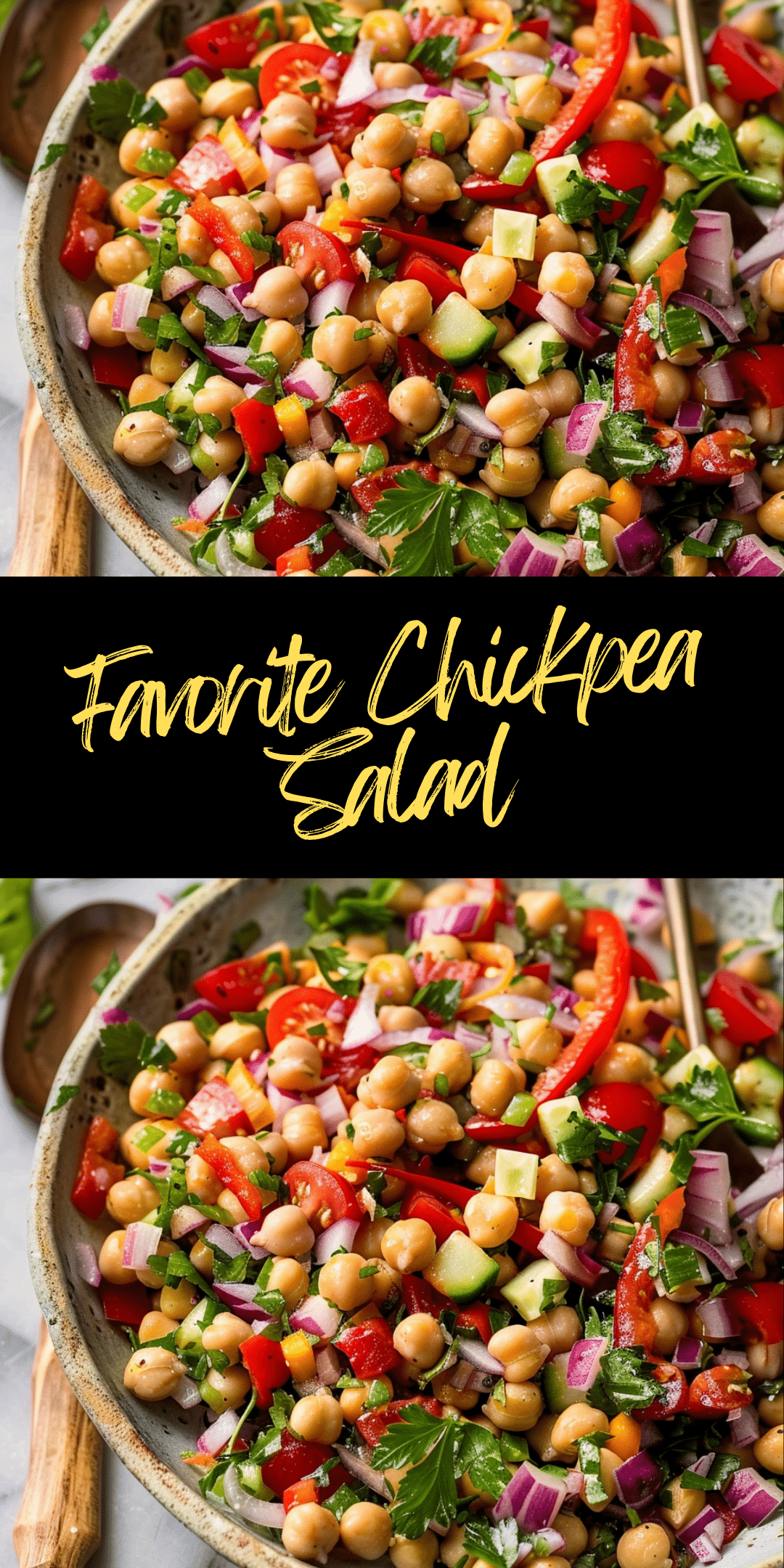 Favorite Chickpea Salad - Recipes Smile